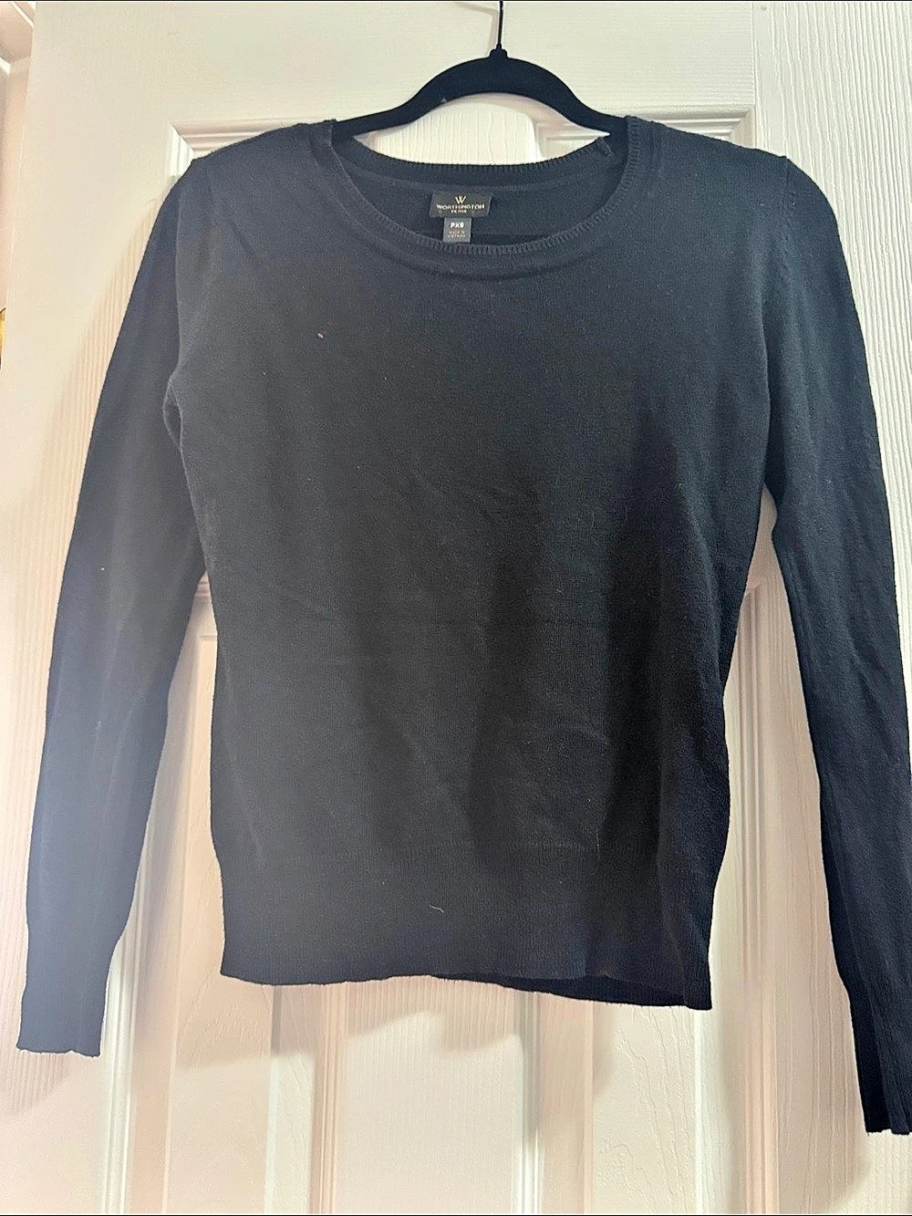 Worthington Black Long Sleeve Top Size PXS